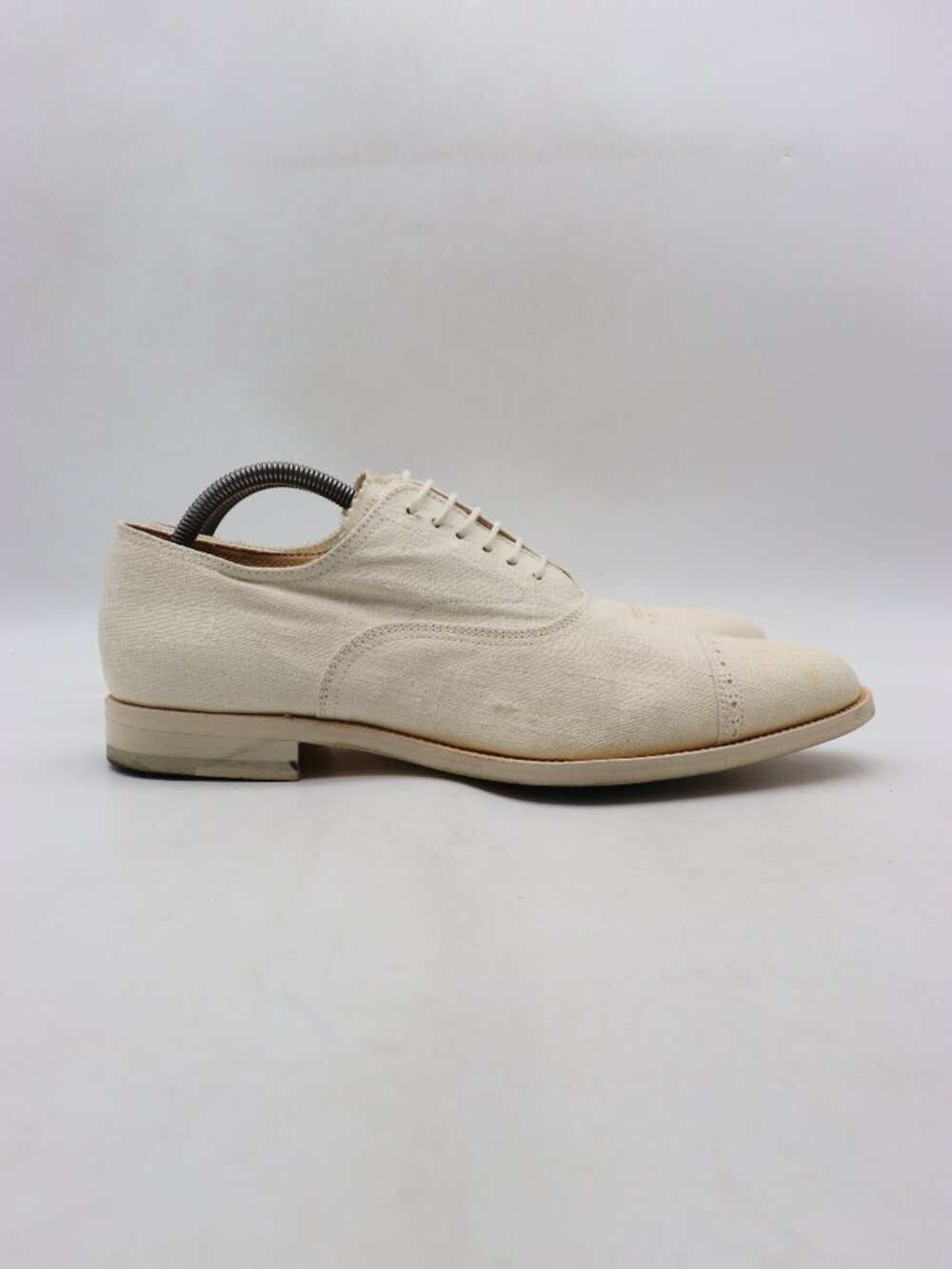 Jil Sander White Cap Toe Men's UK 9.5 / US 10.5 Derby Dress Shoes Made In Italy